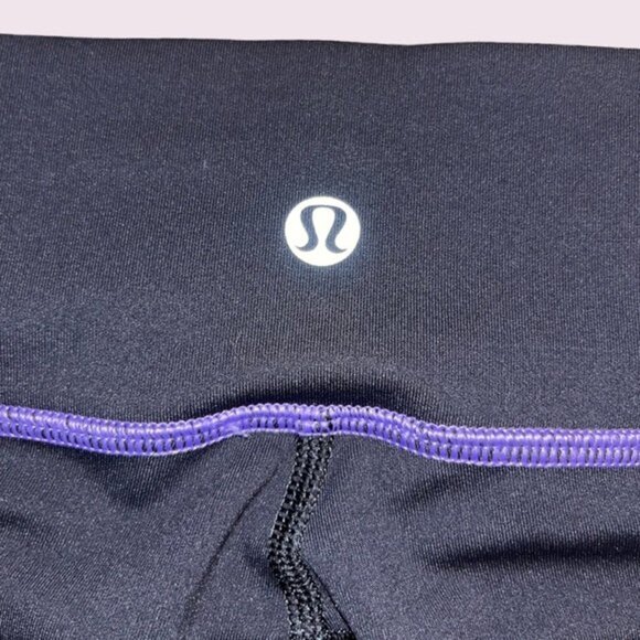 Lululemon Athletica Ignite Crop Power Purple Colorblock Leggings Womens - Picture 5 of 10